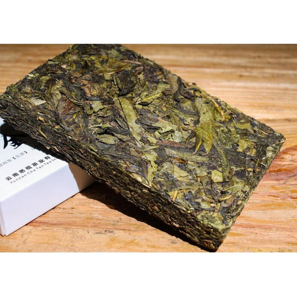 CIFbuy 250g Brown Mountain Pu'er Tea Yellow Tablet Pu'er Raw Tea Golden Leaf Tea Brick