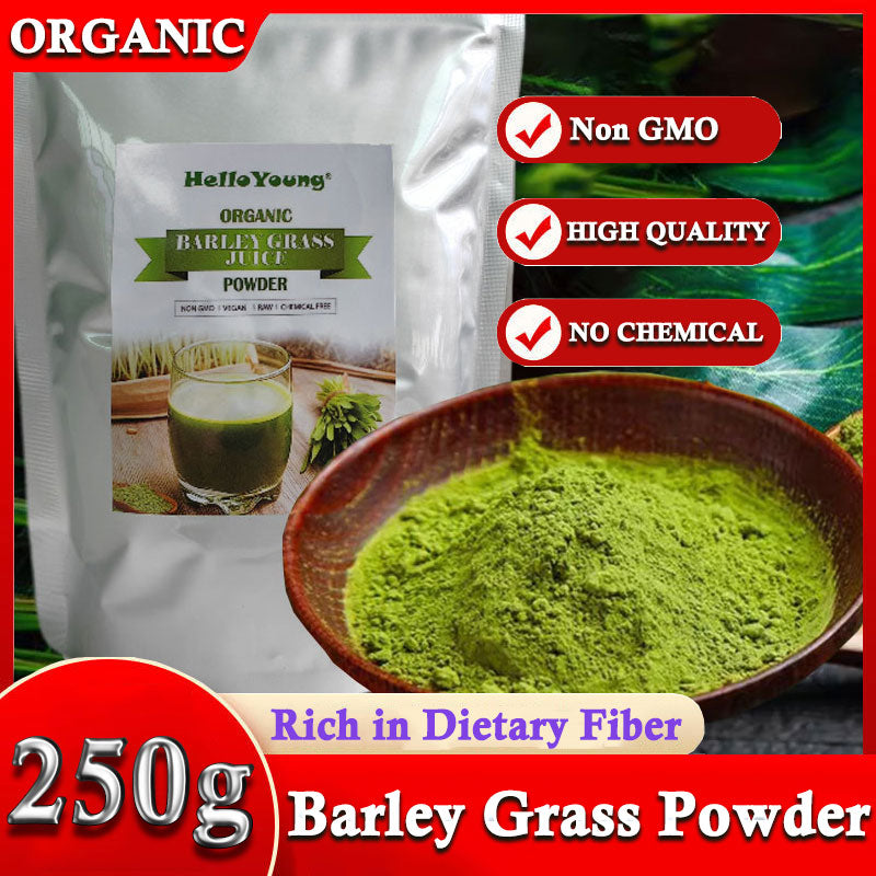 Organic Barley Grass Powder original 250g moistening intestines, RAW, Chlorophyll & Trace Minerals No Maltodextrin & Sugar