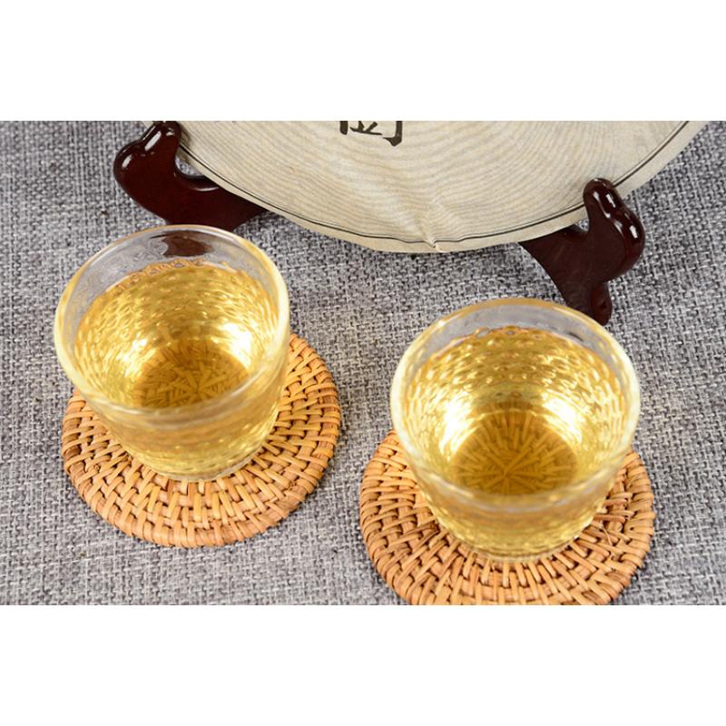 CIFbuy 357g Pu-Erh Tea Hundred Year Old Tree Tea Cake Golden Leaf Gift Tea