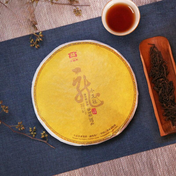 CIFbuy 2018 Menghai TAETEA Small DRAGON PILLAR Dayi Tea Cake Pu-erh 357g Ripe Puer 1801