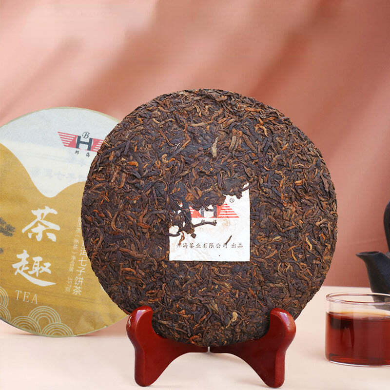 CIFbuy 357g Puerh Ripe Tea Cake Yunnan Big Leaf Pu-erh Black Tea Aged Cooked Pu'er Tea