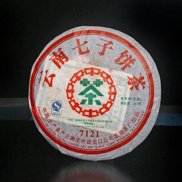 CIFbuy CHINATEA Kunming Tea Factory CNNP 7121 Pu'er Tea Cake 2007 357g Raw Pu-erh Puer
