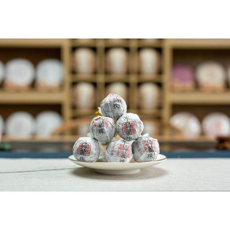 CIFbuy 8g/pastille Icelandic Dragon Pearl Pu-erh Ripe Tea Small Tuocha Dragon Pearl