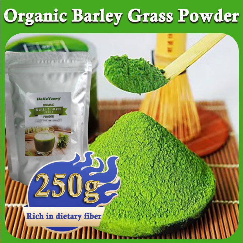 Unsweetened Premium Organic Barley Grass Powder 250g Contains Iron Vitamin C, & Vitamin E – Non-GMO