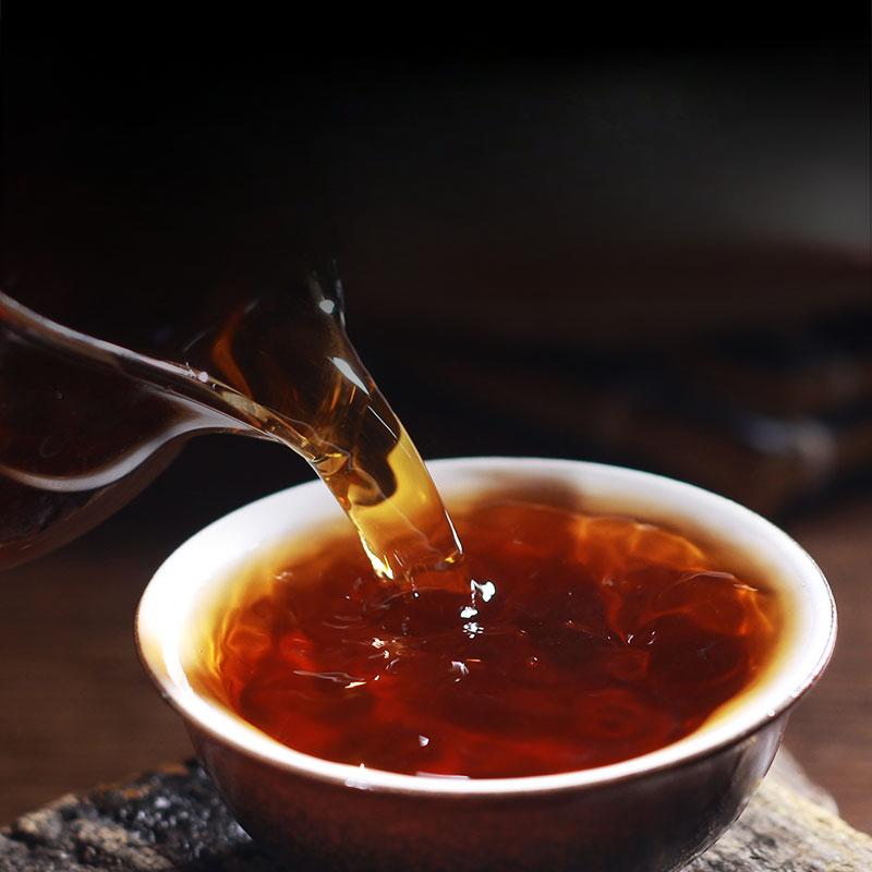 CIFbuy 357g Yunnan Aged Pu'er Tea Menghai Qizi Old Tree Ripe Pu-erh Tea Cake Pu-erh Tea
