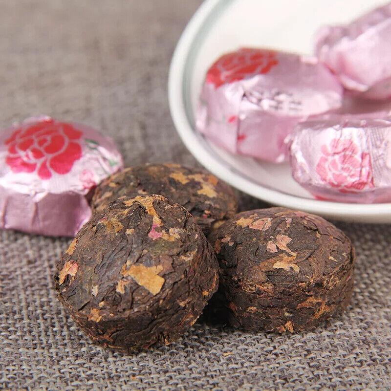 CIFbuyYunnan Flower Tea 500g Peony Flavor Shu Puer Mini Tuo Cha Fermented Pu Er Tea