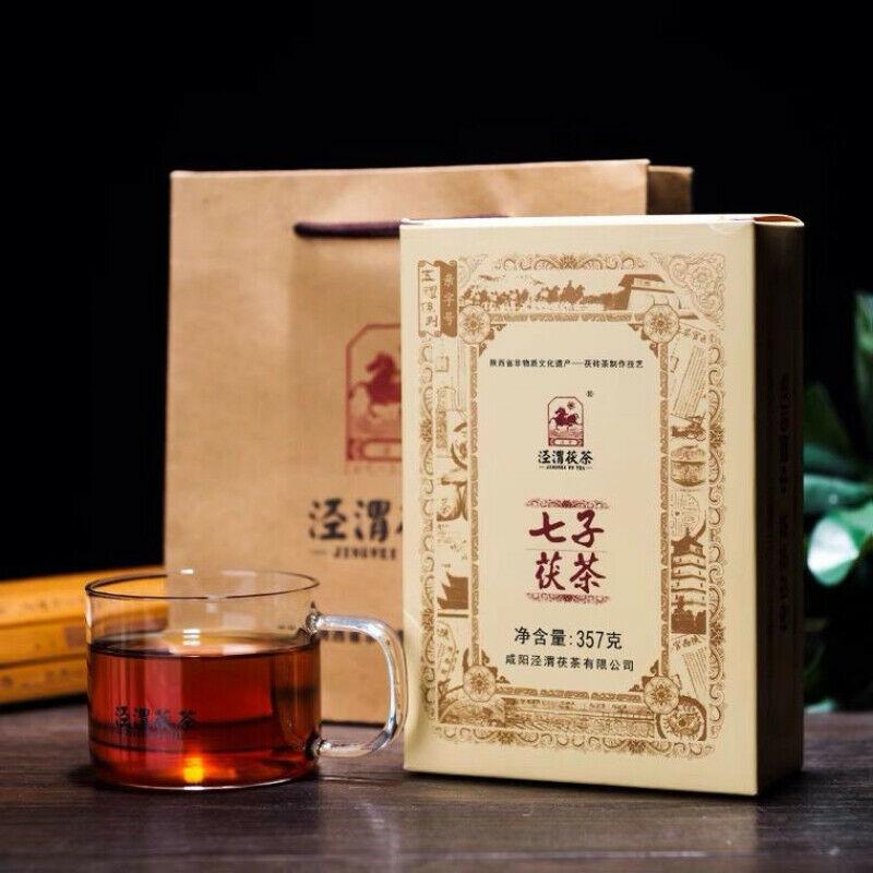 CIFbuy 357g Jingwei Fu Cha Reduce Three Highs Shanxi Qizi Fu Cha Tea Golden Flower Tea