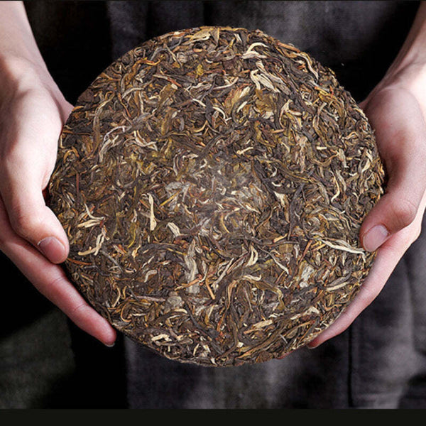 CIFbuy 357g Puerh Raw Tea Cake Yunnan Old Tree Pu-erh Green Tea Benefits Aged Pu'er Tea