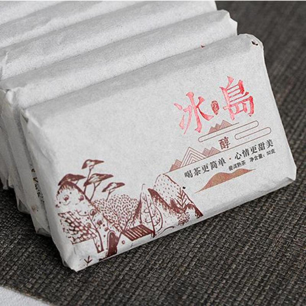 CIFbuy100g Iceland Pu-erh Ripe Tea Brick Big Tree Puerh Cooked Tea Yunnan Pu'er Tea