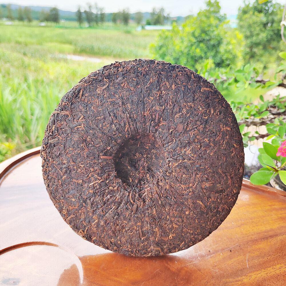 CIFbuy 357g Puerh Tea Ripe Tea Palace Ripe Cake Golden Bud Yunnan Seven Cakes Pu'er Tea