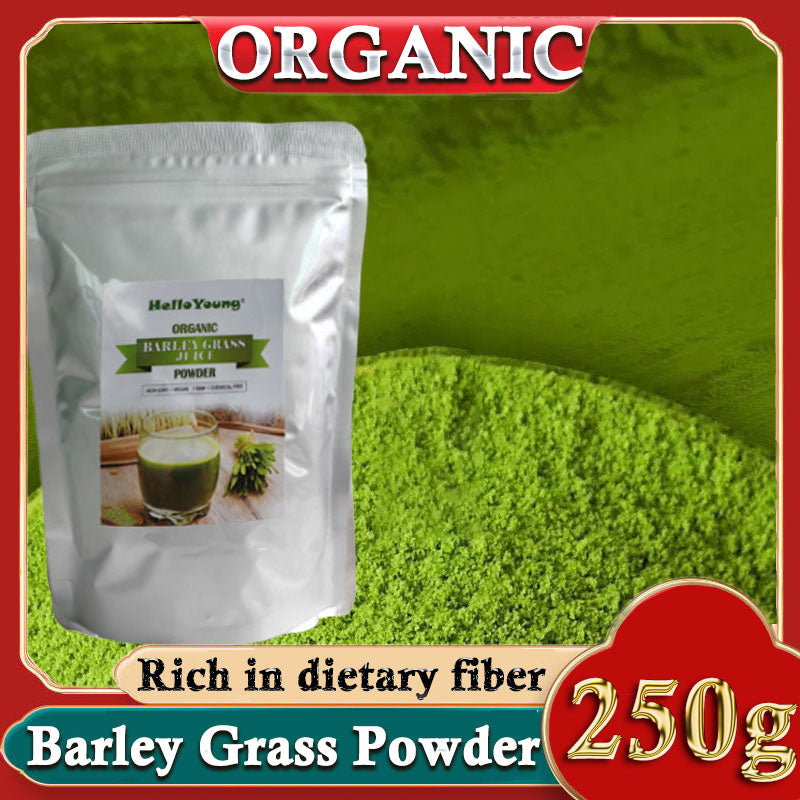 Organic Barley Grass Powder 250g, Green Superfood for Smoothie, Antioxidant-Rich, Energy Booster Organic Grass Powder