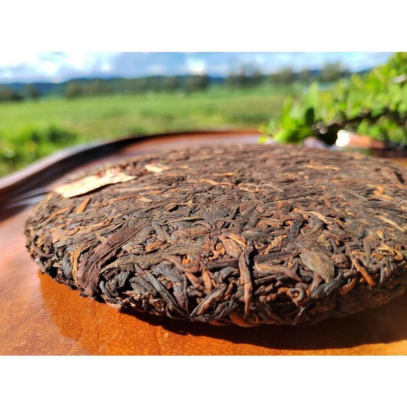 CIFbuy 357g Icelandic Pu'er Tea Yunnan Pu'er Ripe Tea Cake Golden Buds Seven Seeds Cake