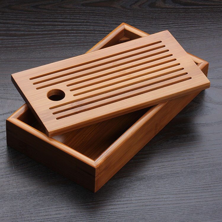 Chinese traditions Bamboo tea tray solid bamboo tea board kung fu tea tools for cup teapot crafts tray,Chinese culture Tea Set Main image