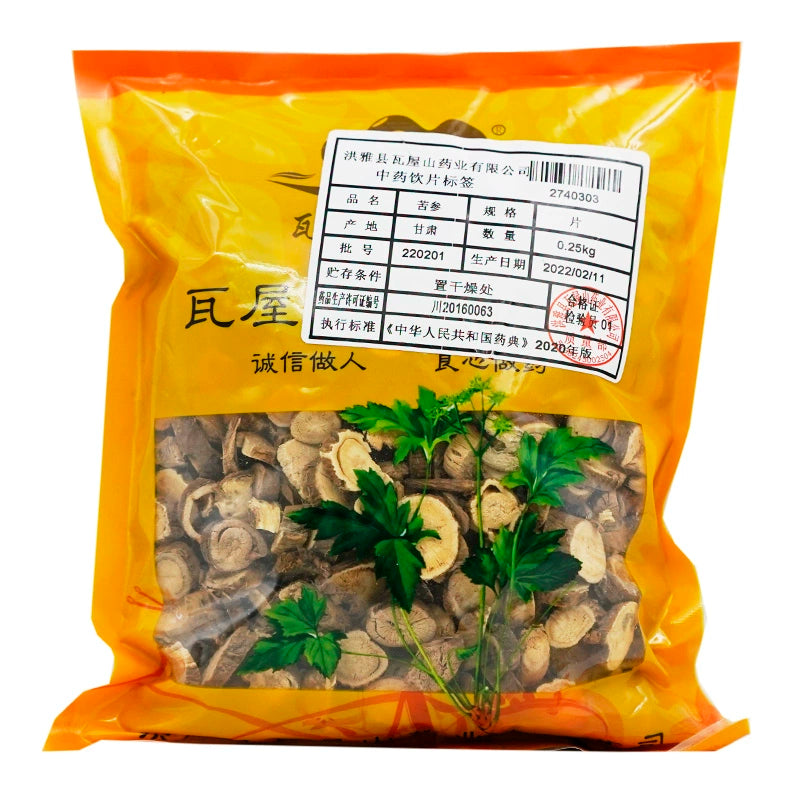 Wawashan Pharmaceuticals Chinese Medicine Drinks Radix Panax Quinquefolium Tablets Chinese Herbal Medicine Shop瓦屋山药业中药饮片 苦参 片 中药材抓配 中药材店铺大全 Main image