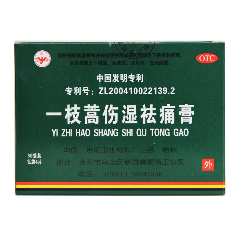 Wei Jie Yi Zhi Artemisia Injury Dampness Pain Relief Cream 120 Paste Dispel Wind, Remove Dampness, Invigorate Blood, Relieve Pain and Arthralgia OTC 卫洁 一枝蒿伤湿祛痛膏 120贴祛风除湿活血止痛关节痛 OTC Main image