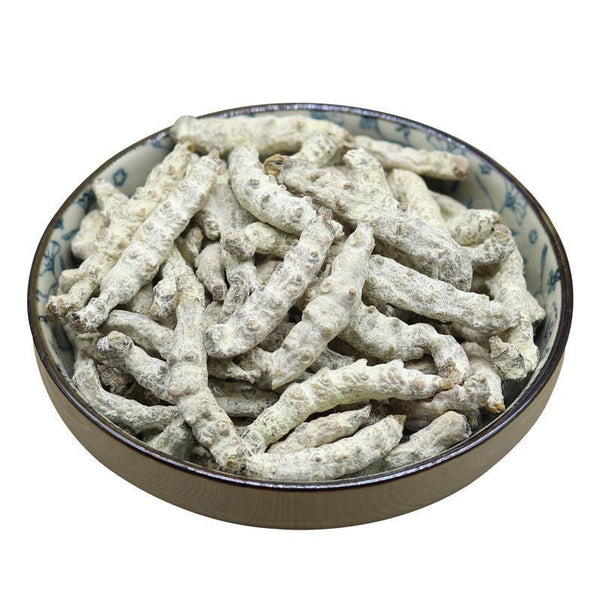 250g / 8.8oz Genuine White Stiffy Silkworm Chinese Herbal Medicine Stiffy Silkworm White Stiffy Silkworm Powder White Stiffy Silkworm Tentacles 正品白僵蚕中药材僵蚕白僵蚕粉白僵虫天虫姜蚕姜虫非炒僵蚕干