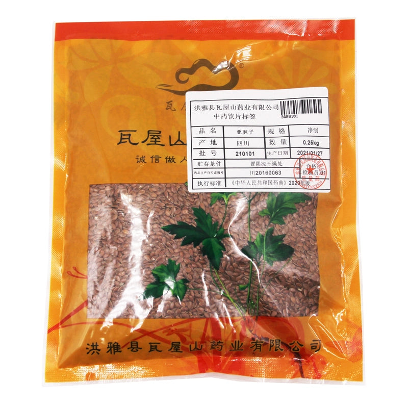 Wawashan Pharmaceuticals Chinese Medicine Drinks Linen Seed Pure Chinese Herbal Medicine Grab & Go Chinese Herbal Medicine Shop Directory 瓦屋山药业中药饮片 亚麻子 净制 中药材抓配 中药材店铺大全 Main image