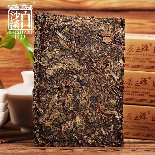 CIFbuy Top Anhua Baishaxi High Quality Golden Flower Fu Cha 1953 Dark Tea Brick 338g