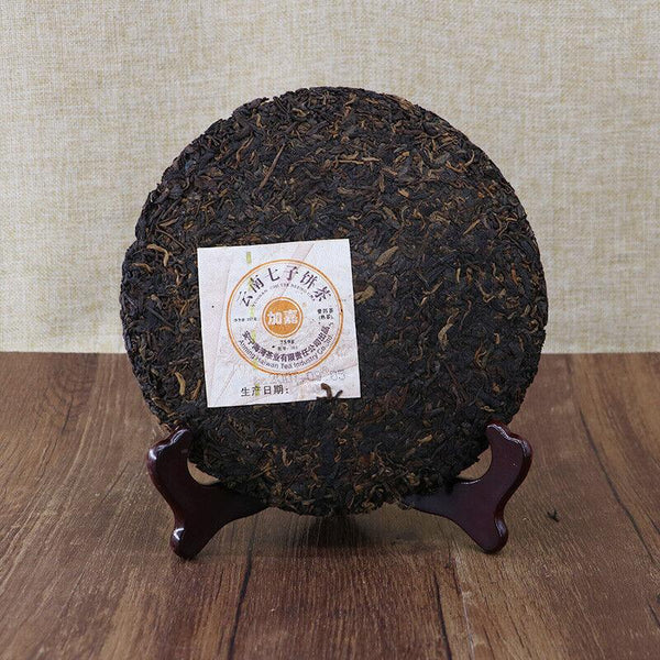 CIFbuy Lao Tong Zhi JIA JIA 7598 Anning Haiwan Yunnan Pu-erh Tea Cake 2007 357g Ripe