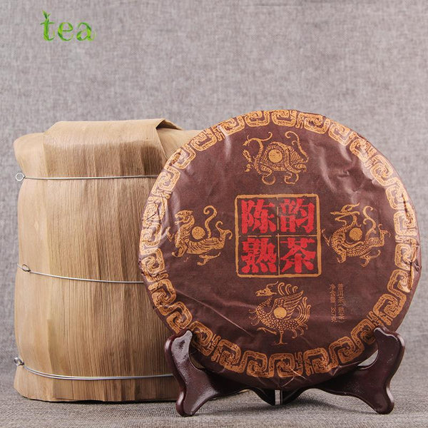 CIFbuy Menghai Chengyun Aged Pu'er Prepared Tea, Yunnan Special 7-Cake Package in Whole Bamboo Husk
勐海陈韵熟普洱茶叶 云南特产七子饼整竹壳包装