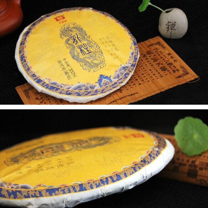 CIFbuy 2017 ORIGINAL Dragon Pillar Yuan Cha Menghai Dayi Puer Tea Ripe Pu Erh Cake 357g