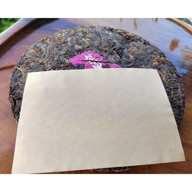 CIFbuy 357g Lao Man'e Ancient Tea Menghai Seven Cakes Ripe Brown Mountain Ripe Tea Cake