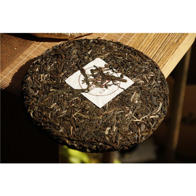 CIFbuy 357g Pu-erh Raw Tea Old Panzhang Brown Mountain Yunnan Seven Cakes Hand Pressed