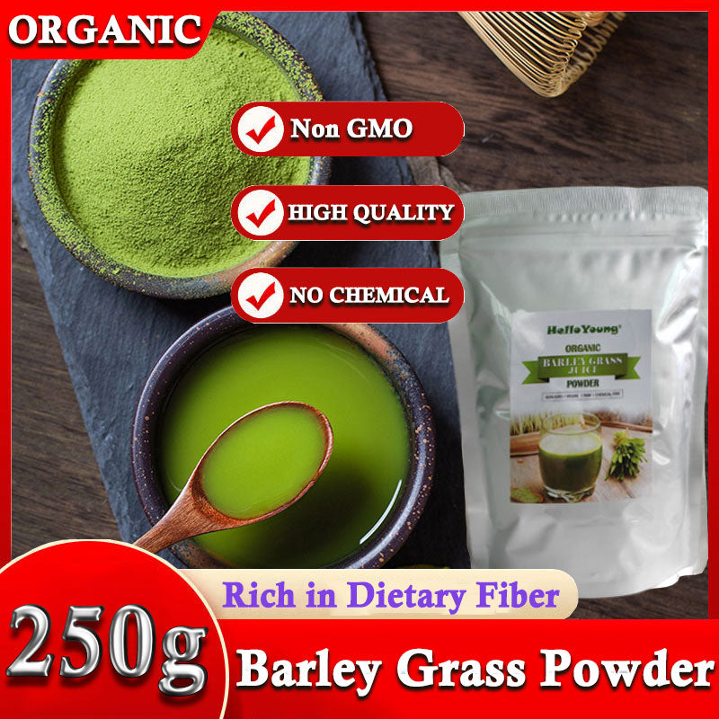 HelloYoung Organic Barley Grass Juice Powder Super Greens Powder Contains Iron Vitamin C Main image