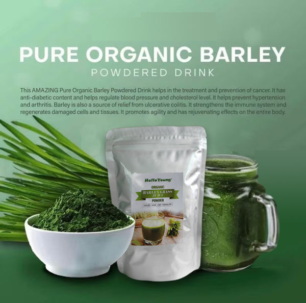 Organic Young Organic Barley Grass Juice 250g for Cell Detox & Cleanse