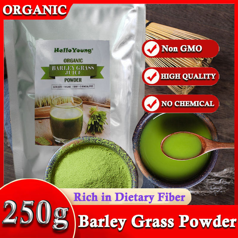 Organic Barley Grass Juice Powder Cold Pressed Rich in Immune Vitamin, Fibers, Minerals, Antioxidants and Protein, Support Immune System and Digestion Main image