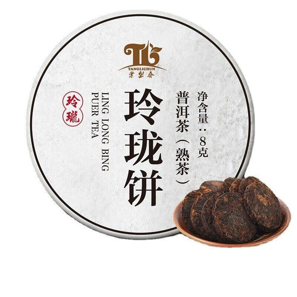 CIFbuy Linglong Cake Tea Pu'er Mature Tea Cake Head Spring Tea Aged Ripe Pu'er Tea 500g