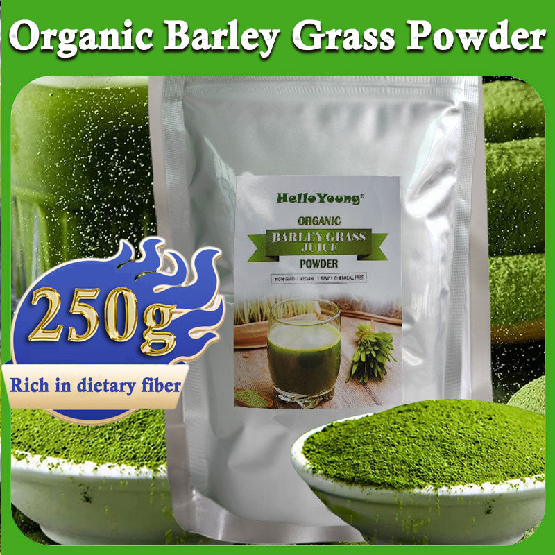 Barley Grass Powder Original 100% Pure And Organic Green Tea Barley Grass Powdered Drink Rich in Immune Vitamin, Fibers, Minerals