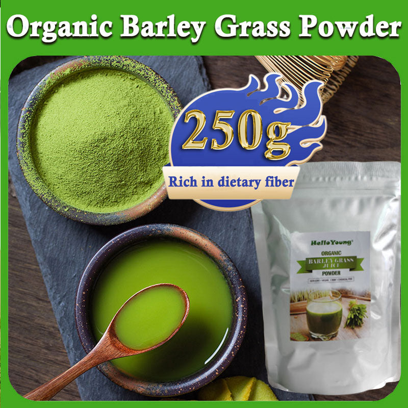 Barley Grass Powder original Easy to drink Pure Organic Barley Juice RAW, GREENISH LIKE LEAVES, NO PRESERVATIVE,NON GMO Main image