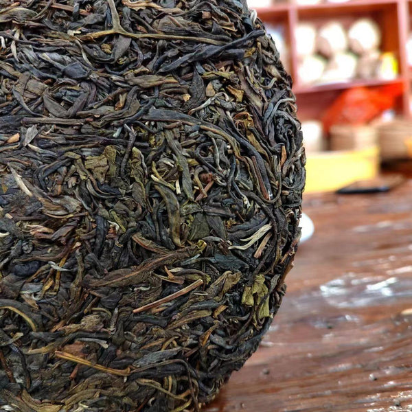 CIFbuy Myanmar Ancient Tree Raw Pu-erh Cake 357g - Wild Sheng Cha, Large Leaf