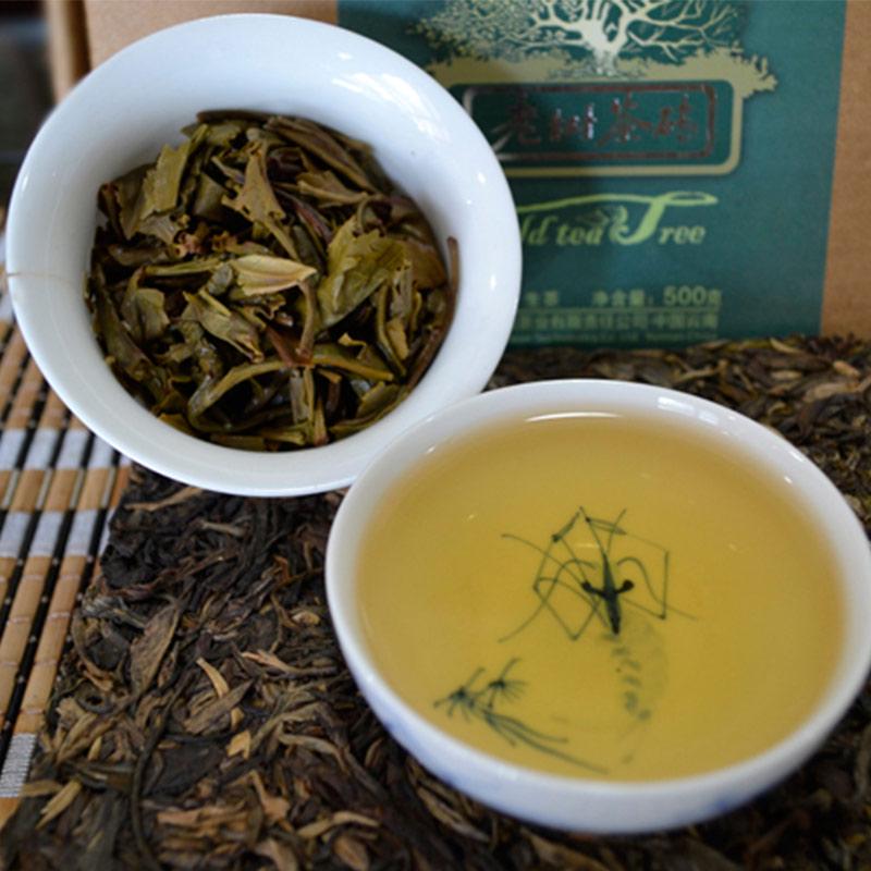 CIFbuy 2012 LaoTongZhi Shen Puer Old Tree Brick Haiwan Sheng Pu-erh, 500g 2012年老通之神普洱古树砖 海湾生普洱，500克