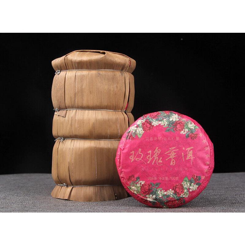 CIFbuy 100g Pu-erh Ripe Tea Rose Ripe Tea Cake
