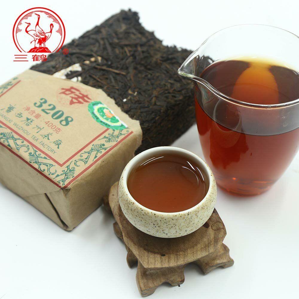 CIFbuy 2014 Three Cranes Sanhe Liu Pao Tea 3208 Golden Flower Dark Tea China Tea 400g