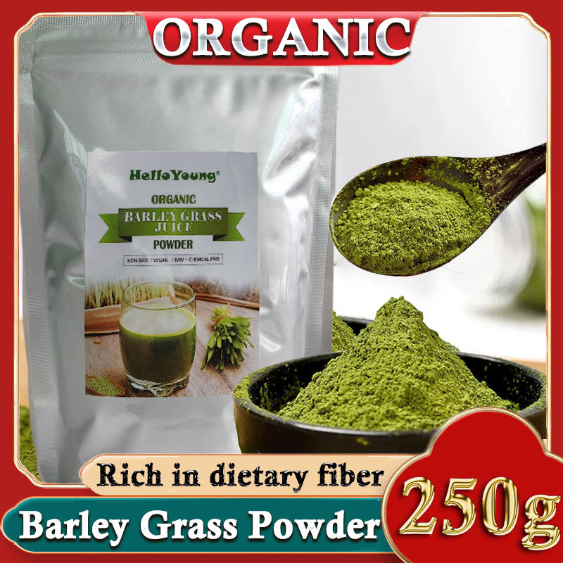 250g Organic Barley Grass Powder Gluten Free Non-GMO Superfood Vegan Grass Juice Powder Cold Pressed Rich in Immune Vitamin, Fibers, Minerals Main image