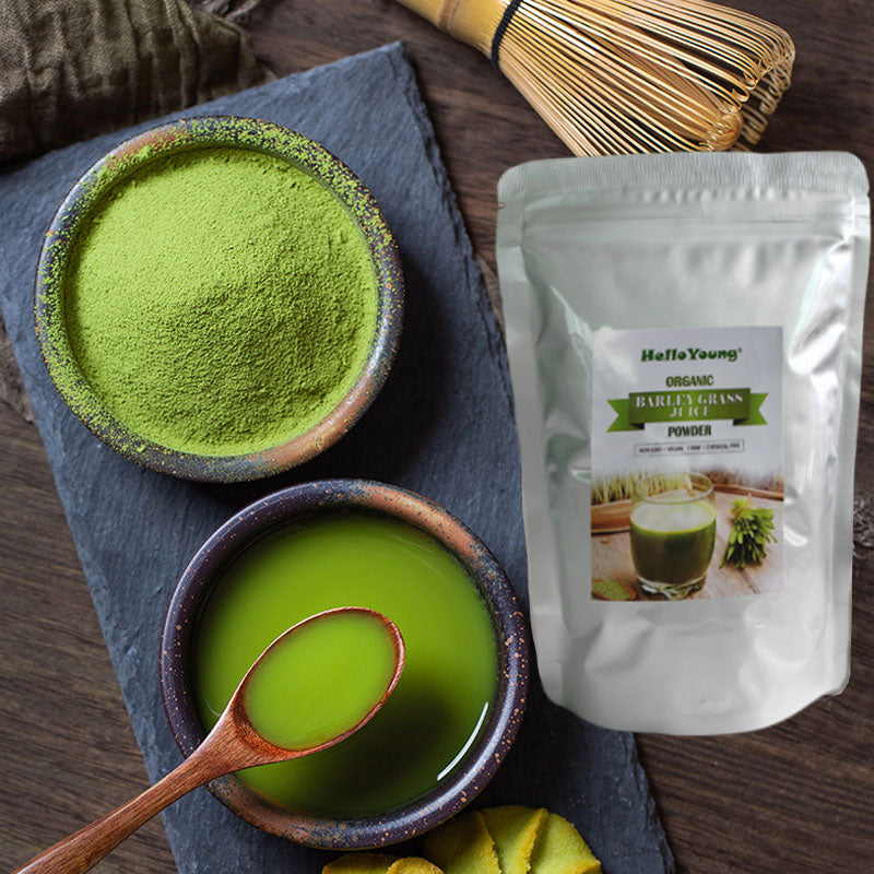 HelloYoung Organic Wheatgrass Juice Powder Chlorophyll & Trace Minerals No Maltodextrin & Sugar Main image