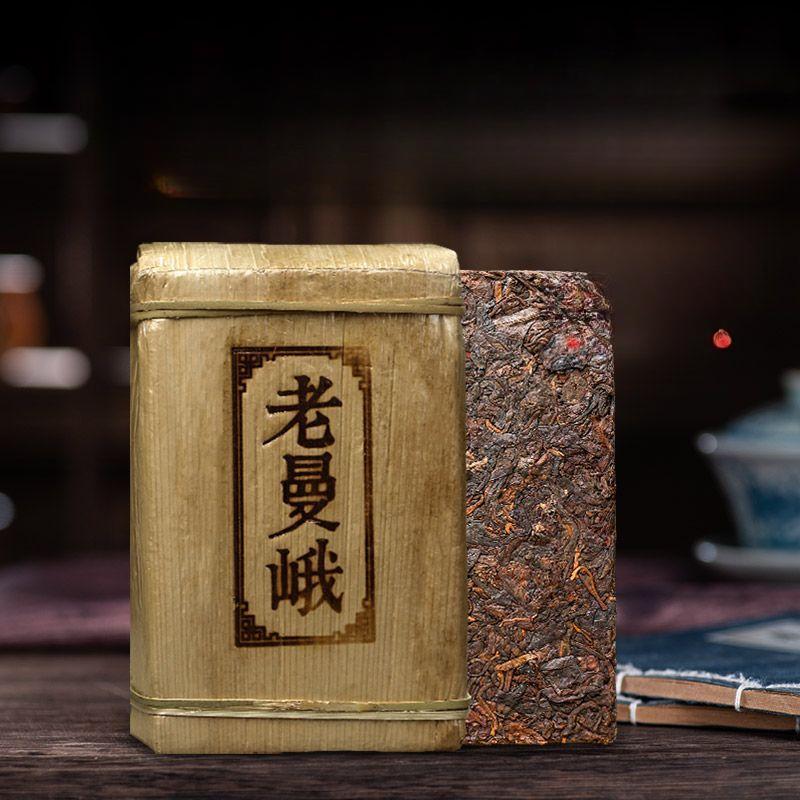 CIFbuy PU'ER TEA Lao Man E Pu-erh Tea Brick 2018 500g Ripe Puer Pu'er Shu Tea