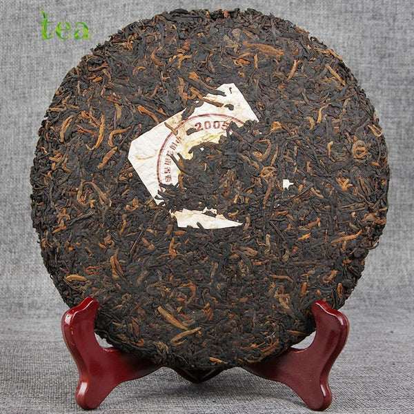CIFbuy 2005 Menghai Tea Cake Compared to Yibin Tea, Yunnan "Cizi" Tea Cake Weighing 357g