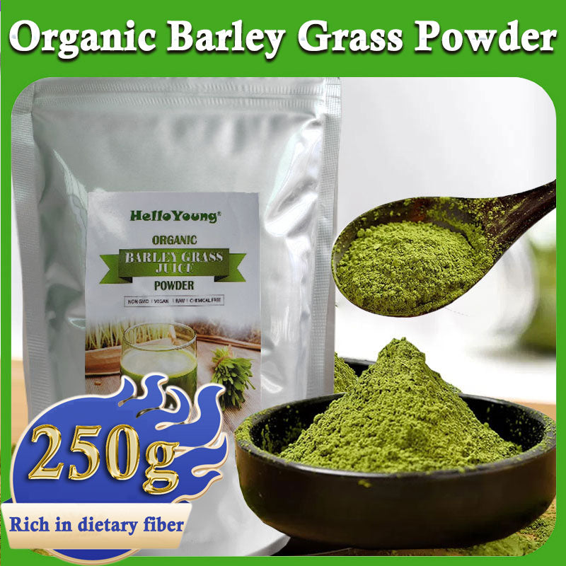 Barley Grass Powder Original 100% Pure And Organic Green Tea Barley Grass Powdered Drink Non-GMO, Finely Ground Whole Dried Young Leaves
