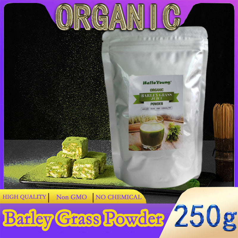Organic Barley Grass Powder original 250g barley grass official store pure organic barley Good Source of Fiber, Protein. Great for Juices, Smoothies, Shakes, Yogurts