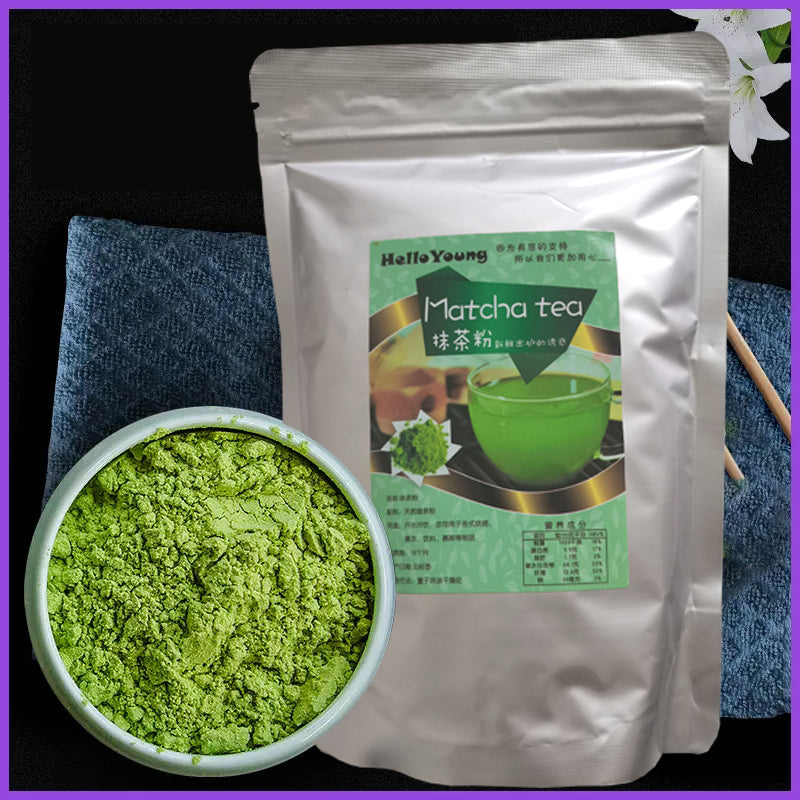100% Natural Organic Matcha Powder Culinary Ceremonial Grade 250g/bag Milk Drink Green Tea Dessert Cake Edible Baking Ingredients Ice Cream Tools Main image