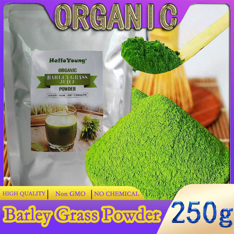 barley powder pure organic Organic Barley Grass Powder original 250g barley grass official store 100% Organic Barley Low Carb Diabetic Friendly e for weight loss Main image