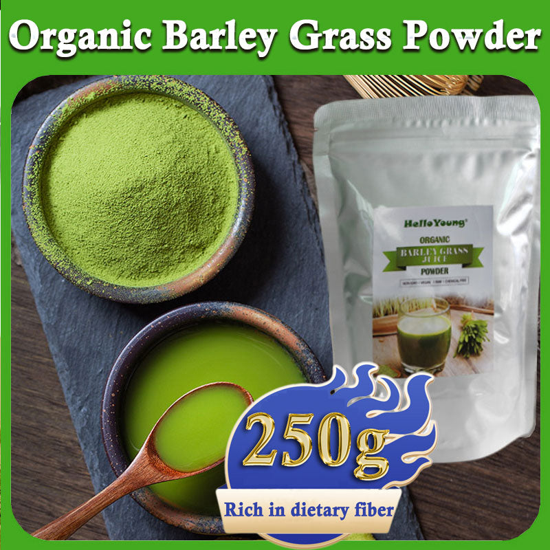 Barley Grass Powder original Easy to drink Pure Organic Barley Juice Non-GMO, Finely Ground Whole Dried Young Leaves, Pure, Kosher Main image