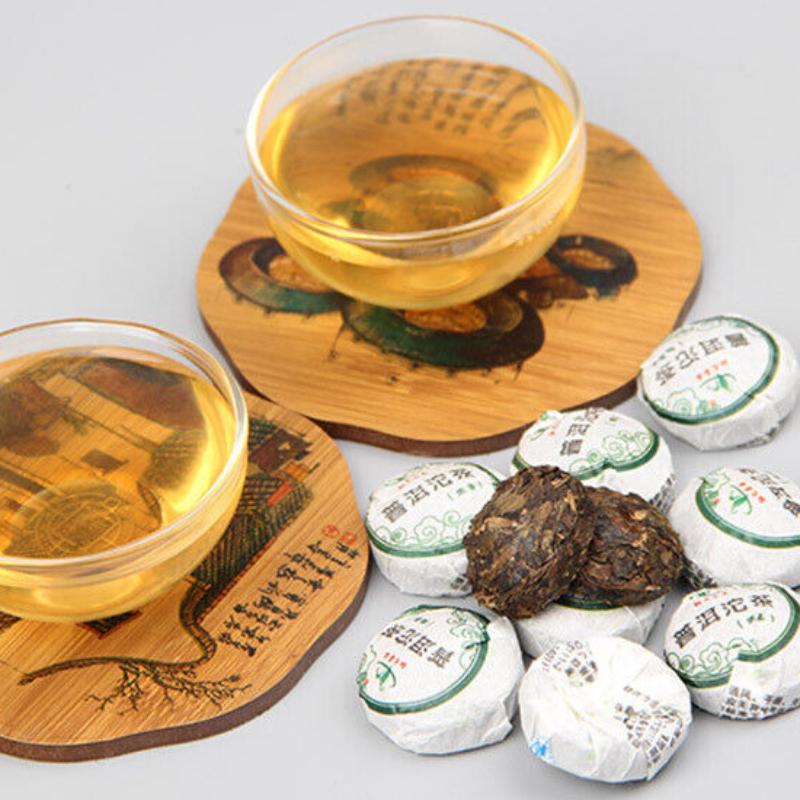 CIFbuy Organic Pu'er Tuo Tea Tuocha Pu-erh Raw Mini Tuo Cha 200g Bamboo Tray Pack