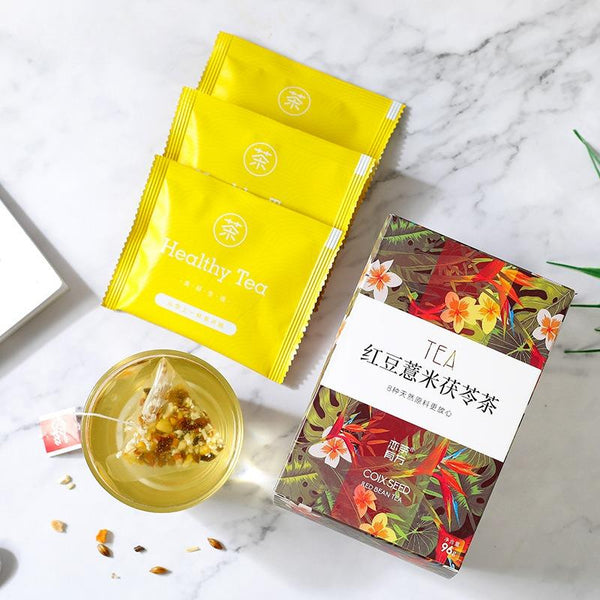 CIFbuy 96g Red Bean and Coix Seed Bagged Tea Barley Tartary Buckwheat Triangle Tea Bag