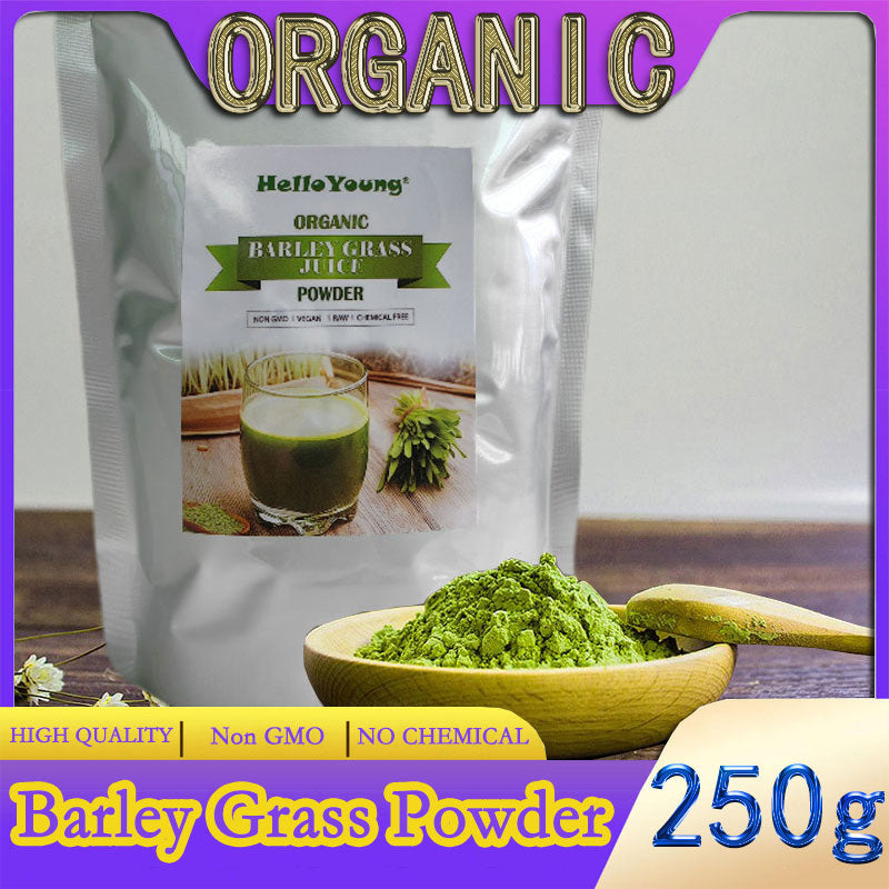 Barley grass official store Organic Barley Grass Powder original 250g Body Detoxification and Weight Loss Barley Health Matcha Beverage Main image