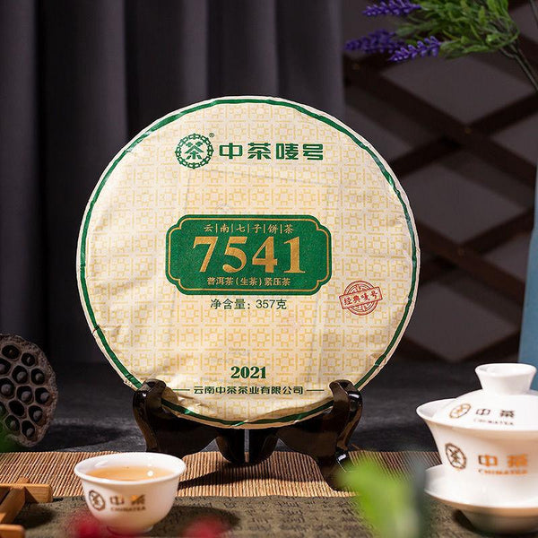 CIFbuy CHINATEA Brand Classic 7541 Pu-erh Tea Cake 2021 357g Zhongcha Raw Pu'er Puer